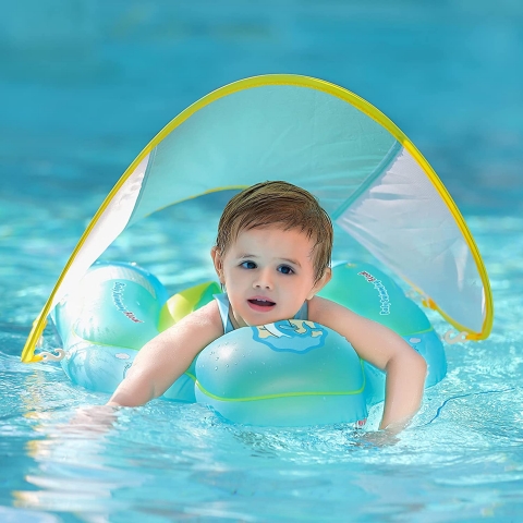 Free Swimming Baby Glgelikli Bebek Deniz Simidi (Mavi)