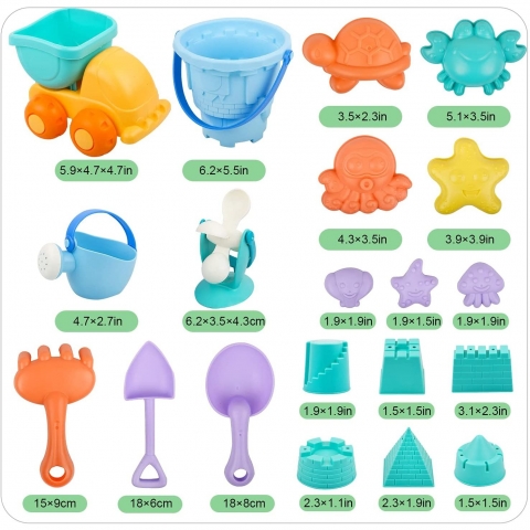 Sanlebi Plaj Kum Oyunca�� (Renkli, 20Par�a)