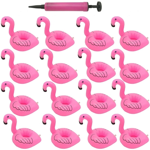 BoBofly Şişme Bardak Tutucu(Flamingo, 16 Adet)