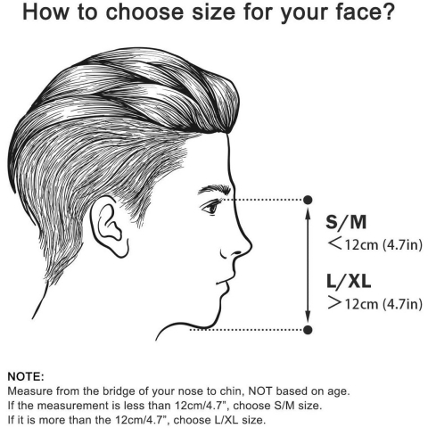 OUSPT T�m Y�z Maske �norkel Set (S, Mavi/Siyah)