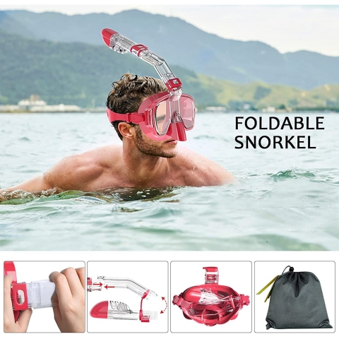 Bairuifu �norkel Set (S, Pembe)