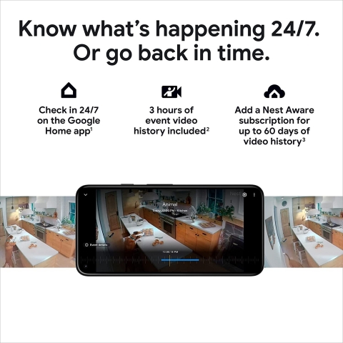 Google Nest Cam 2. Nesil D Mekan Akll Gvenlik Kameras