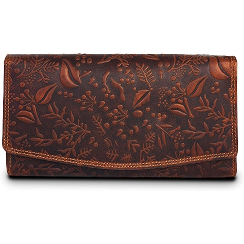 LEVOGUE RFID Un�sex Deri C�zdan (Kahve)