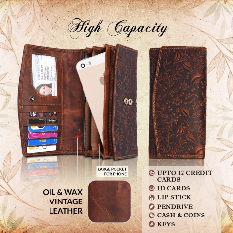 LEVOGUE RFID Un�sex Deri C�zdan (Kahve)