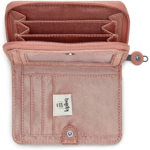 Kipling RFID Kadn Deri Czdan (Pembe)