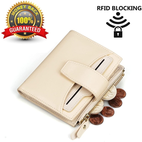 FT FUNTOR RFID Kadn Deri Czdan (Krem)