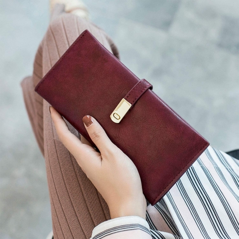 TOPKULL Kad�n Deri C�zdan (Bordo)