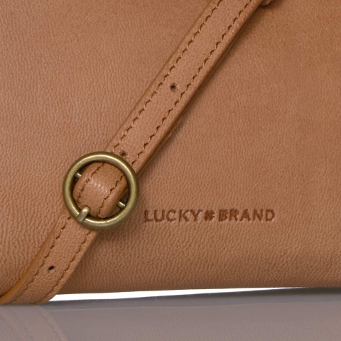 Lucky Brand Kadn Deri Czdan (Koyu Kahverengi)