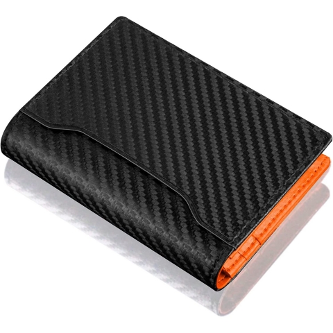 munixixx Erkek Karbon Fiber Czdan (Siyah)