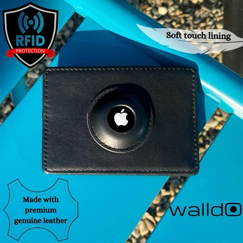 Walldo RFID Erkek Deri Kartlk (Siyah)