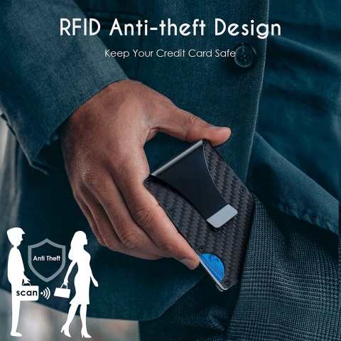 Universal RFID Unsex Alminyum Kartlk (Siyah)