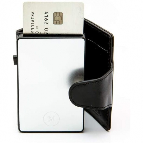 Maciek RFID Erkek Deri Kartlk (Siyah)