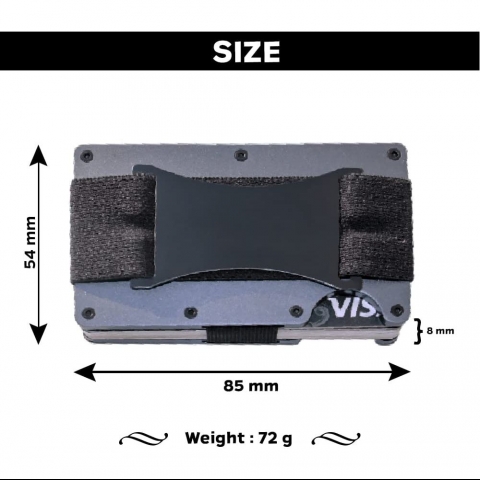 Generic RFID Unsex Karbonfiber Kartlk (Gri)