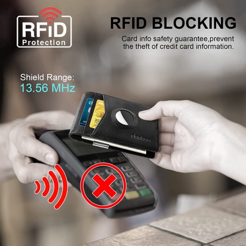 doeboe RFID Erkek Deri Czdan (Siyah)