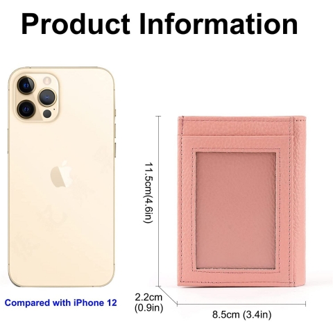 Fependu RFID Kadn Deri Czdan (Pembe)