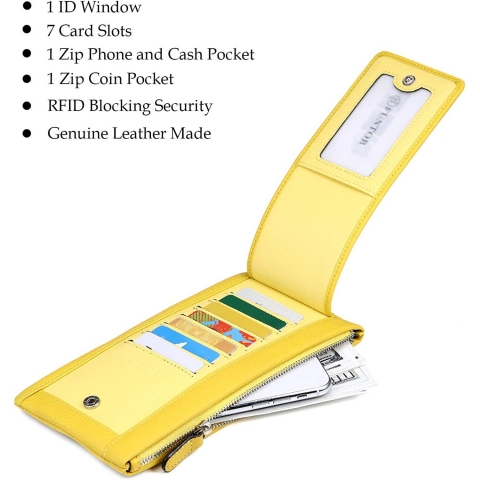 FT FUNTOR RFID Kadn Deri Czdan (Sar)