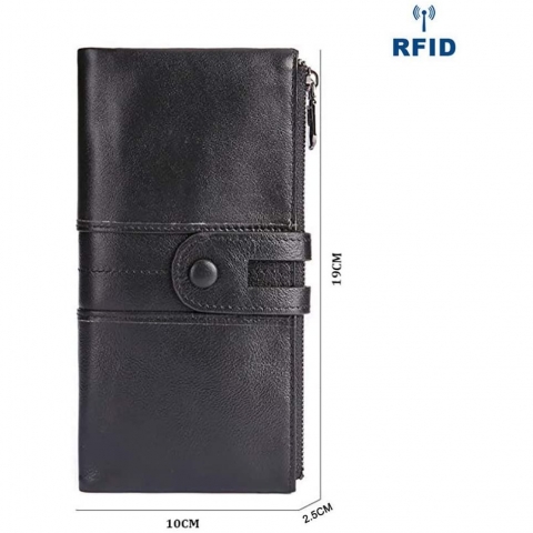 Tippnox RFID Kadn Deri Czdan (Siyah)
