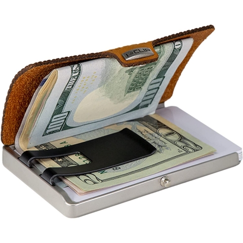 I CLIP RFID Un�sex Paslanmaz �elik Kartl�k (Kahverengi)