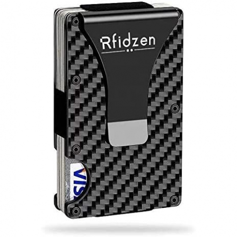RFIDZEN RFID Erkek Karbon Fiber Kartlık (Siyah)