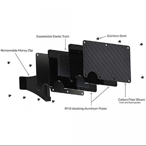 LaGia2 RFID Karbon Fiber Erkek Kartlk(Koyu Gri)