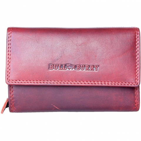 Bull Burry RFID Kad�n Deri C�zdan(Koyu K�rm�z�)
