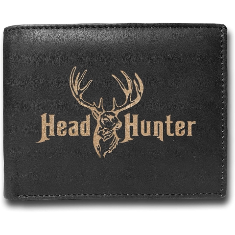 eDesign USA RFID Unsex Deri Head Hunter Czdan (Siyah)