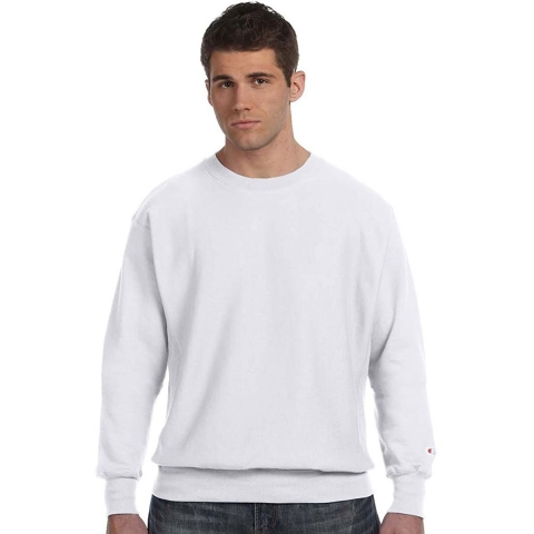 Champion Reverse Weave S1049 Erkek Sweatshirt (Beyaz)