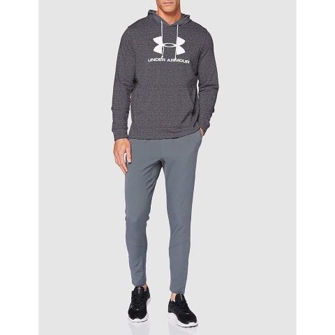 Under Armour Big Logo Erkek Sweatshirt (Gri/Beyaz)
