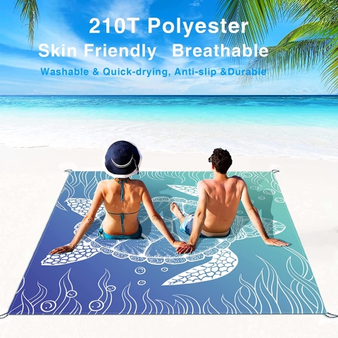 TRADFORE Tanabilir Plaj/Piknik rts (Kaplumbaa, 200x210cm)