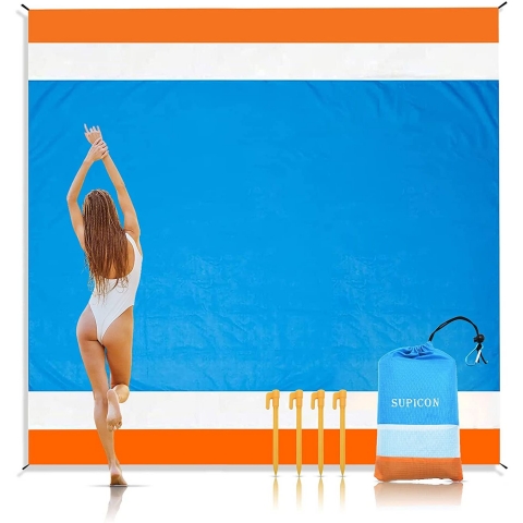 Supicon Suya Dayankl Plaj/Piknik rts (Mavi, 200x210cm)