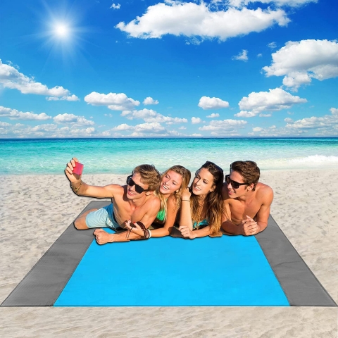URXTRAL Suya Dayankl Plaj/Piknik rts (Mavi, 200x208cm)