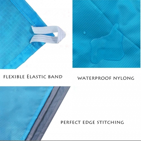 XinDingLi Ta��nabilir Plaj/Piknik �rt�s� (Mavi, 203x127cm)