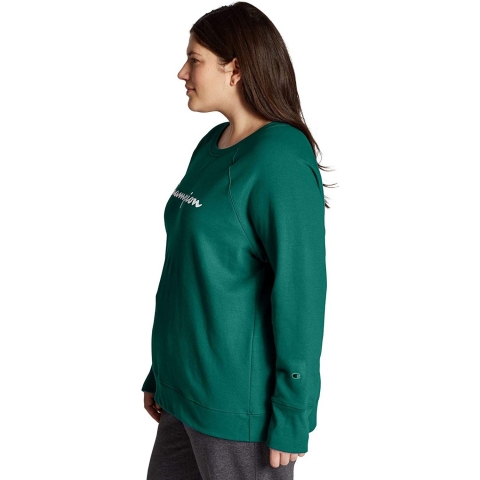 Champion Plus Size Powerblend Kadn Sweatshirt (Siyah)