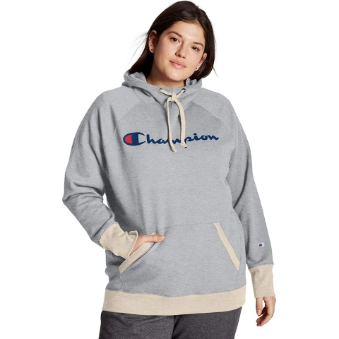 Champion Kadn Plus Kaponlu Sweatshirt (Lacivert)