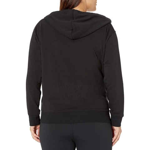 Champion Kadn Kaponlu Fermuarl Sweatshirt (Siyah)