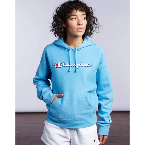 Champion Kadn Kaponlu Sweatshirt (Gri)