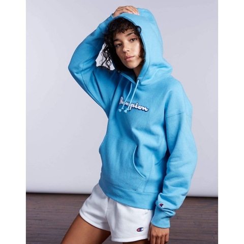 Champion Kadn Kaponlu Sweatshirt (Gri)