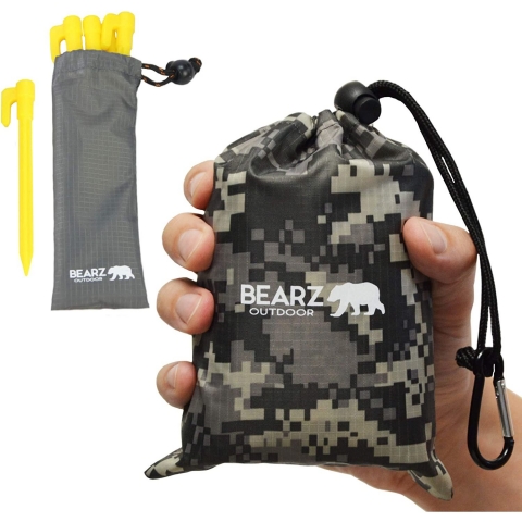 BEARZ Outdoor Suya Dayankl Plaj/Piknik rts (Gri)