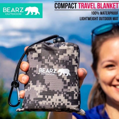 BEARZ Outdoor Suya Dayankl Plaj/Piknik rts (Gri)