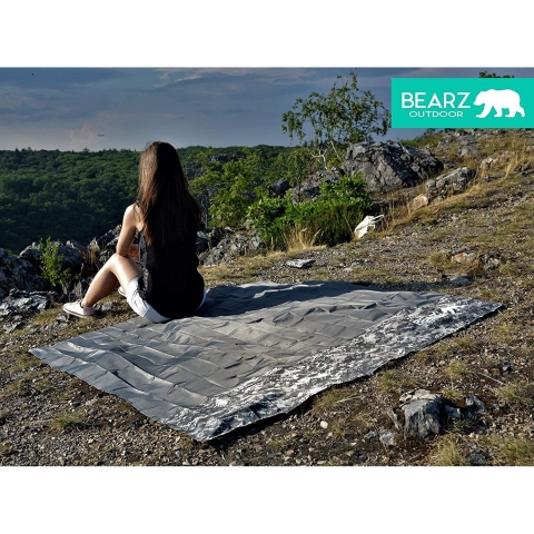 BEARZ Outdoor Suya Dayankl Plaj/Piknik rts (Gri)