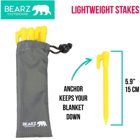 BEARZ Outdoor Suya Dayankl Plaj/Piknik rts (Gri)