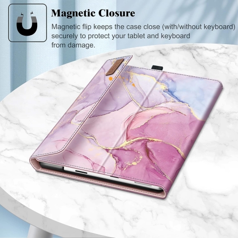 Fintie Microsoft Surface Pro 9 Business Standl Klf-Glittering Marble