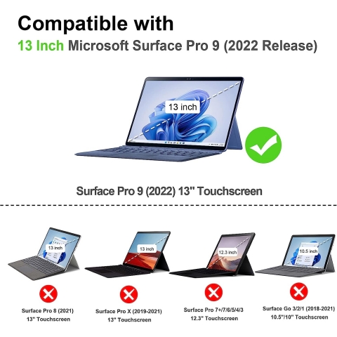 Fintie Microsoft Surface Pro 9 Business Standl Klf-Gray