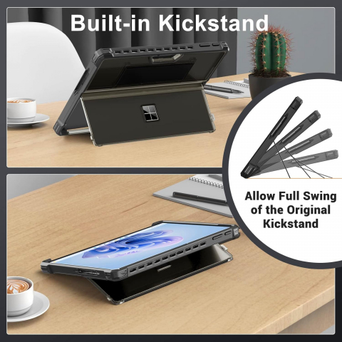 MoKo Microsoft Surface Pro 9 Kickstandl Klf-Translucent Black 