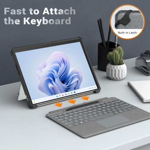 MoKo Microsoft Surface Pro 9 Kickstandl Klf-Translucent Black 