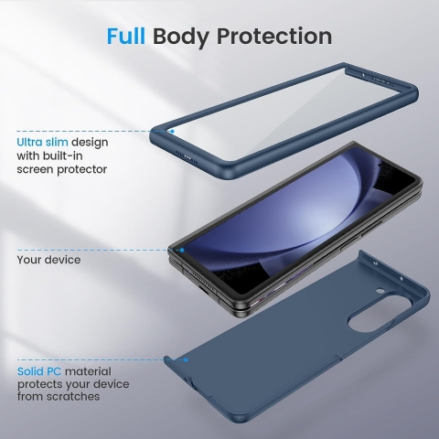 Ruky Tam Korumal Galaxy Z Fold 5 Klf-Blue