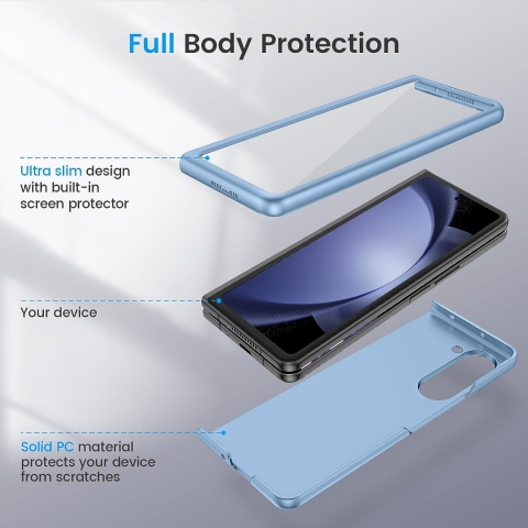Ruky Tam Korumal Galaxy Z Fold 5 Klf-Light Blue
