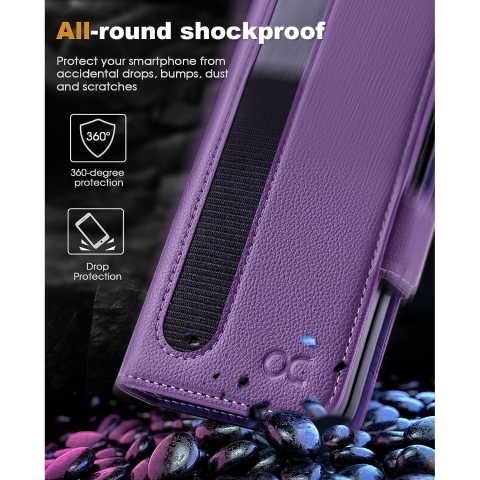 OCASE Kickstandl Galaxy Z Fold 5 Klf-Purple