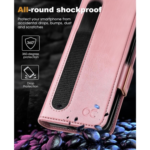 OCASE Kickstandl Galaxy Z Fold 5 Klf-Pink