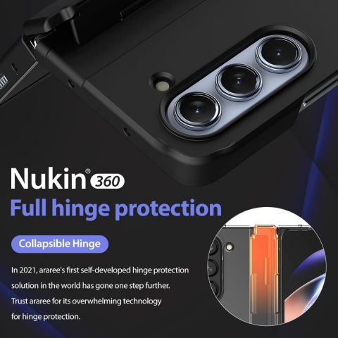 araree Nukin 360 Serisi Galaxy Z Fold 5 Klf-Clear